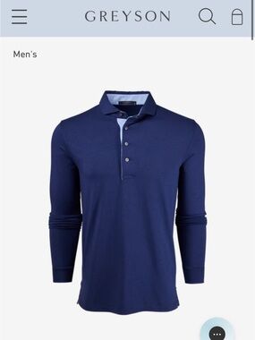 NWT Greyson Apache Long Sleeve Polo- Size Large